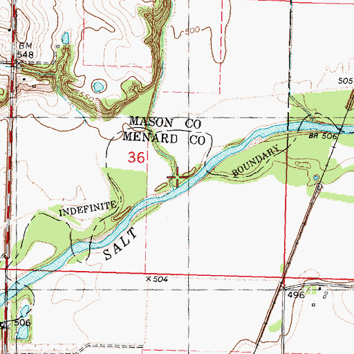 Topographic Map of Sleepy Hollow Ditch, IL