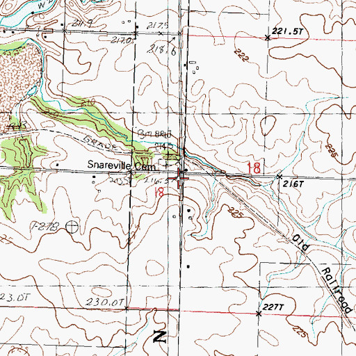 Topographic Map of Snareville School (historical), IL