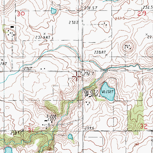 Topographic Map of South Brenton School (historical), IL