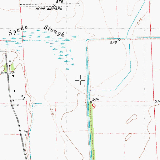 Topographic Map of Spade Slough, IL