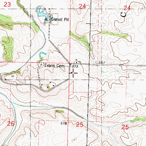 Topographic Map of Spring Bank School (historical), IL