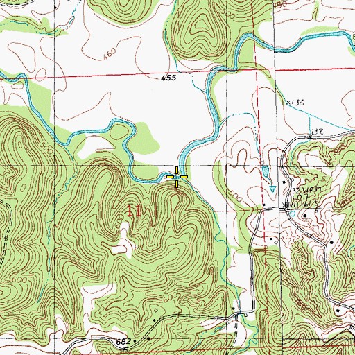 Topographic Map of Spring Creek, IL