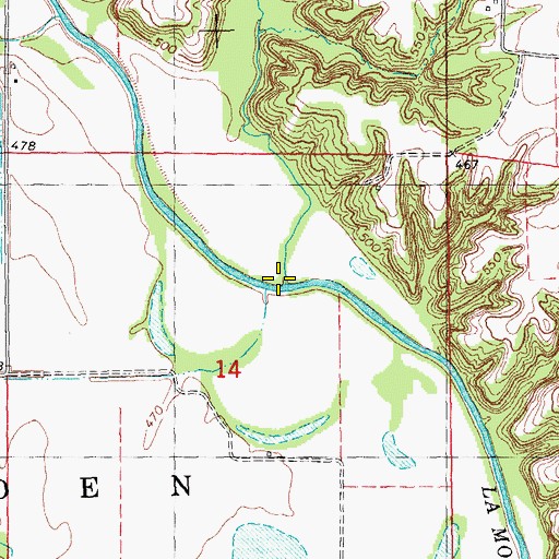 Topographic Map of Spring Creek, IL