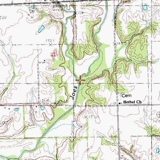 Topographic Map of Steer Creek, IL
