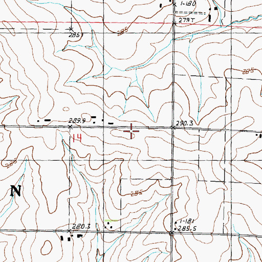 Topographic Map of Straw School (historical), IL