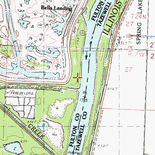 Topographic Map of Sturgeon Island, IL