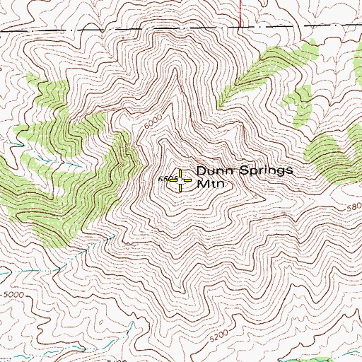 Topographic Map of Dunn Springs Mountain, AZ