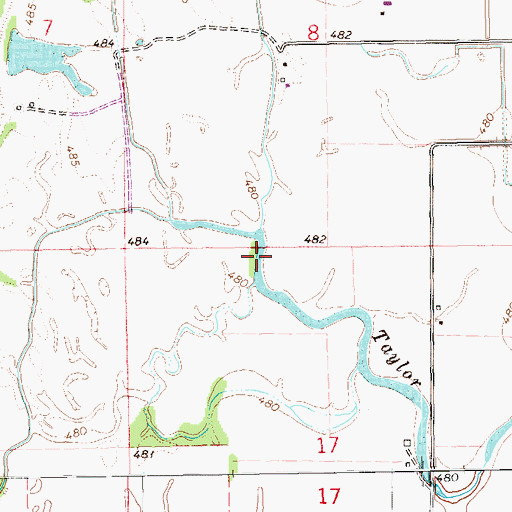 Topographic Map of Taylor Slough, IL