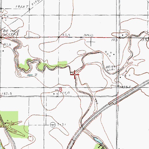 Topographic Map of The Slough, IL