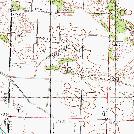 Topographic Map of Trading House School (historical), IL