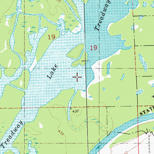 Topographic Map of Treadway Lake, IL