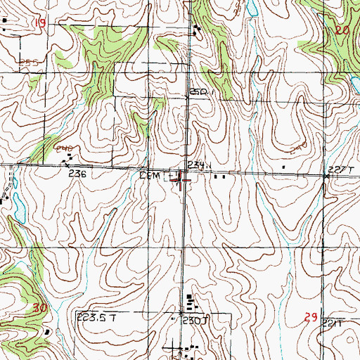 Topographic Map of Trinity Lutheran Church, IL