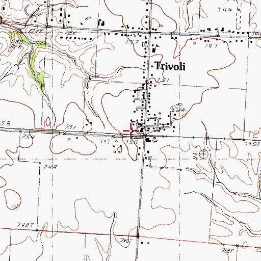 Topographic Map of Trivoli, IL
