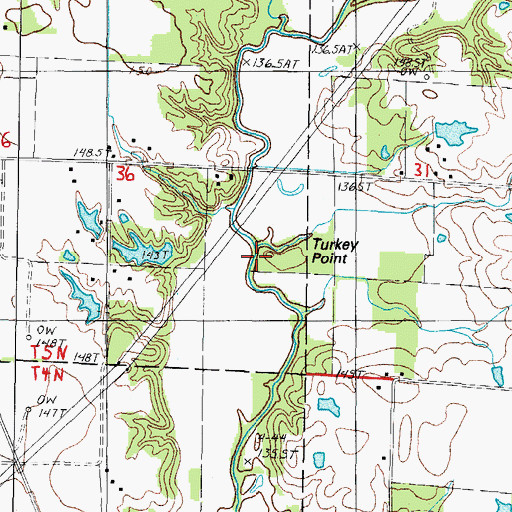 Topographic Map of Turkey Point, IL