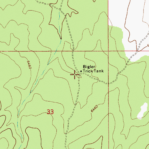 Topographic Map of Bigler Draw, AZ