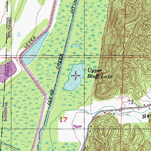 Topographic Map of Upper Bluff Lake, IL
