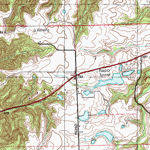 Topographic Map of Valmeyer, IL