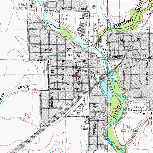 Topographic Map of Villa Grove, IL