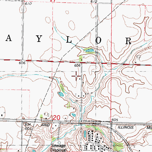 Topographic Map of Vollentine School (historical), IL