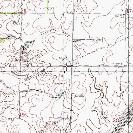 Topographic Map of Wakey School (historical), IL