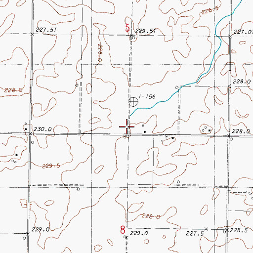 Topographic Map of Walker Church (historical), IL