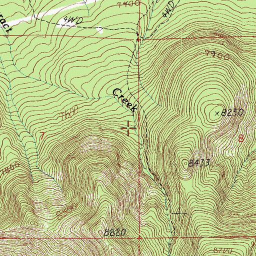 Topographic Map of Bill Williams National Recreation Trail, AZ