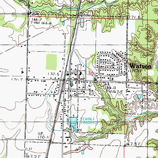 Topographic Map of Watson, IL