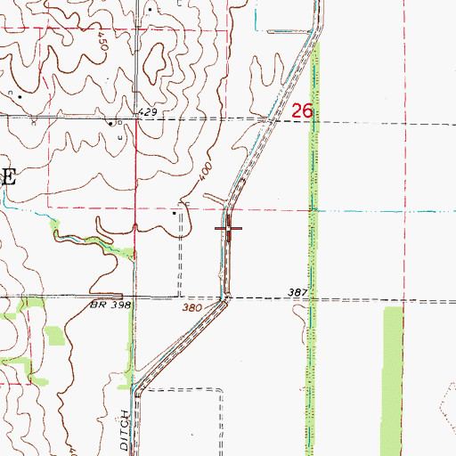 Topographic Map of West Side Diversion Ditch, IL