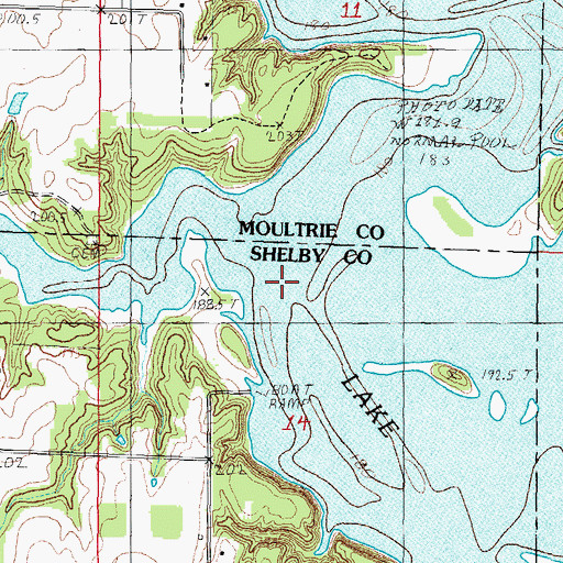 Topographic Map of Wilborn Creek, IL