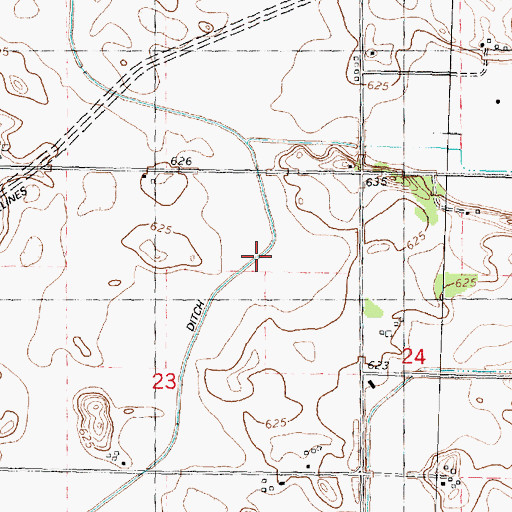 Topographic Map of Wildcat Ditch, IL