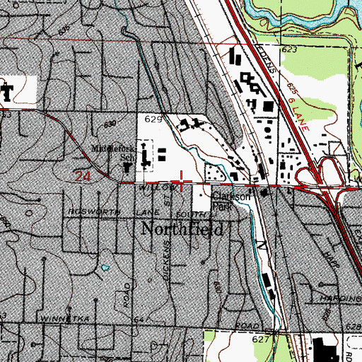 Topographic Map of Willow Park, IL