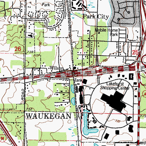 Topographic Map of Wilson, IL