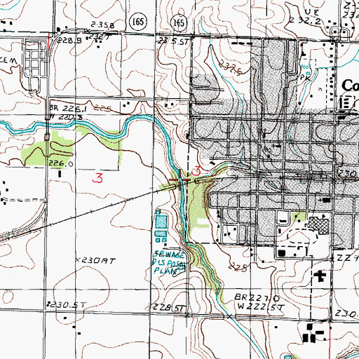 Topographic Map of Colfax Creek, IL