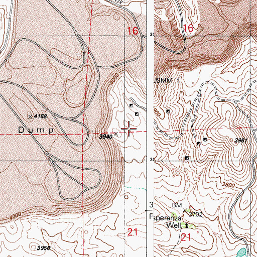 Topographic Map of Duval Mine, AZ