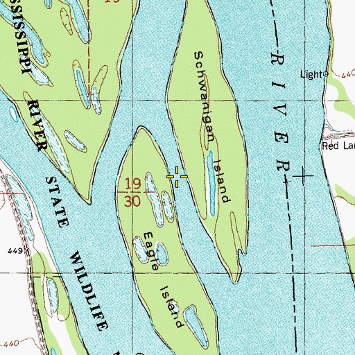 Topographic Map of Gilford Post Light, IL