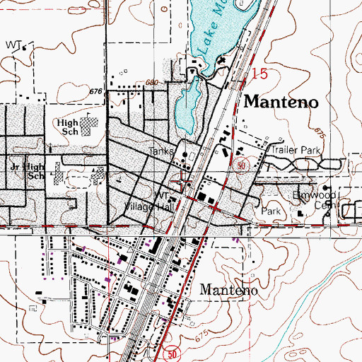Topographic Map of Legion Park, IL