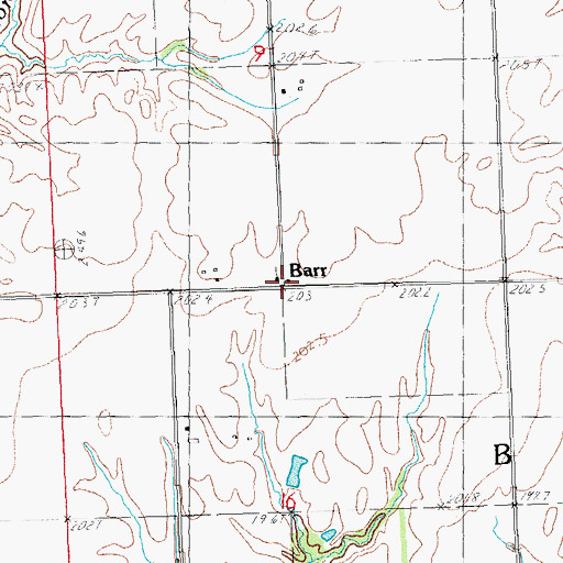 Topographic Map of Barr, IL