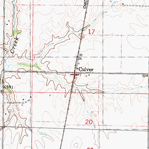 Topographic Map of Culver, IL