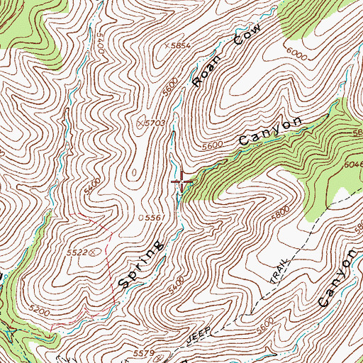 Topographic Map of Divide Spring, AZ