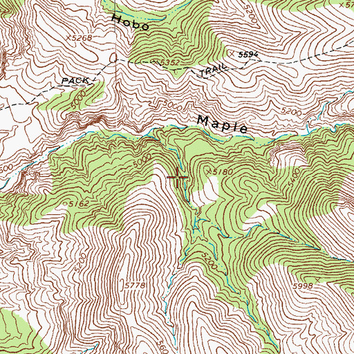Topographic Map of Maple Spring, AZ