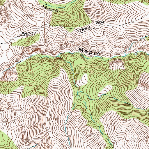 Topographic Map of Maple Spring, AZ