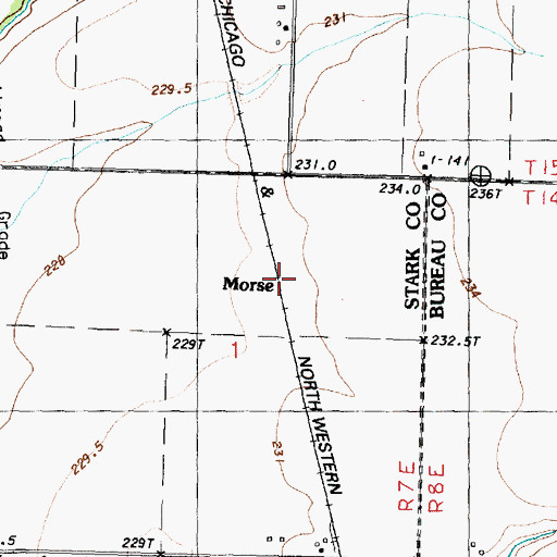 Topographic Map of Morse, IL
