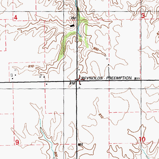 Topographic Map of Orangemans Hall, IL