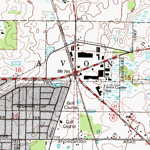 Topographic Map of Rollins, IL