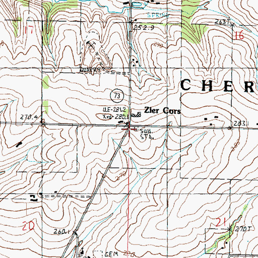 Topographic Map of Zier Cors, IL