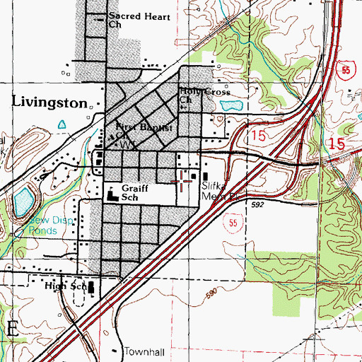 Topographic Map of John Slifka Memorial Park, IL