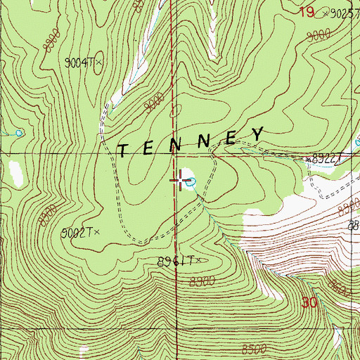 Topographic Map of Corner Lake, AZ