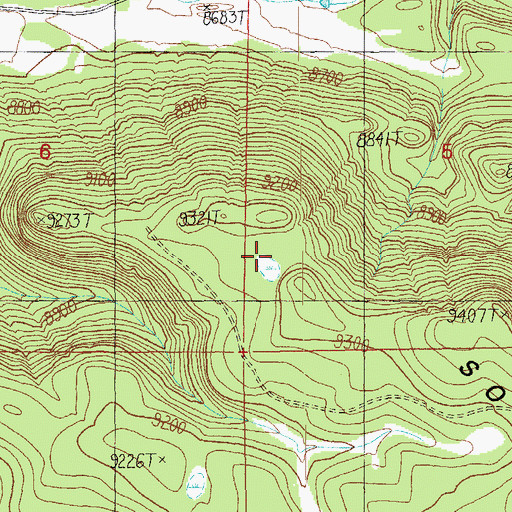 Topographic Map of Spit Sink, AZ