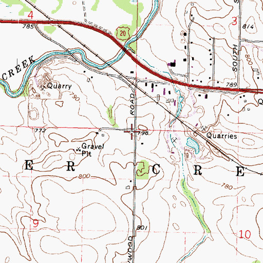Topographic Map of Eder School (historical), IL