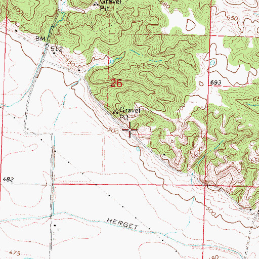 Topographic Map of Reavis Spring School (historical), IL